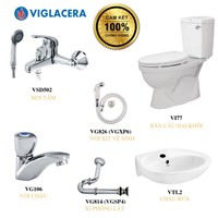 Combo thiết bị vệ sinh Viglacera giá rẻ cầu 2 khối