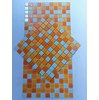 Gạch mosaic thủy tinh màu cam trắng