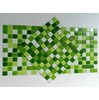 Gạch Mosaic thủy tinh màu trắng xanh lá