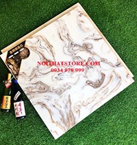 Gạch Trung Quốc 80x80 ngọc thạch trắng vân nâu