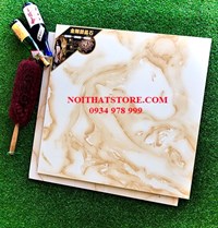 Gạch Trung Quốc 80x80 ngọc thạch vàng vân đá