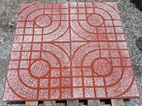 Gạch vỉa hè màu đỏ mắt nai 40x40 QP1
