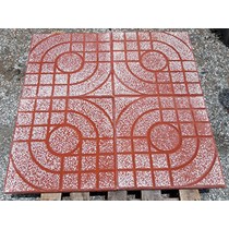 Gạch vỉa hè màu đỏ mắt nai 40x40 QP1