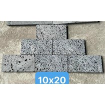 Gạch ốp tường trang trí Đá ong xám dày 1,2cm 10x20