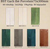 Gạch thẻ trang trí 7.5x30 bóng vân xi măng