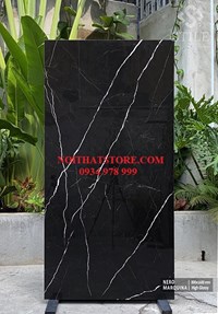 Gạch ốp lát Ấn Độ 80x160 đen vân trắng