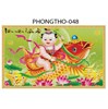 Gạch tranh 3D em bé cưỡi cá chép