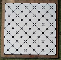 Gạch bông đá mờ giả cổ 30x30 Trắng đen