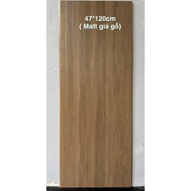 Gạch lát cầu thang 47x120 mờ vân gỗ vàng nâu