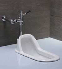 Bồn cầu xổm Caesar C1250+bộ xả BF446
