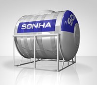 Bồn nước Inox Sơn Hà 1350 lít ngang