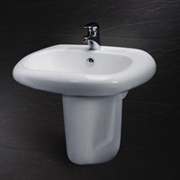 Chậu rửa chân ngắn Caesar L2560+P2441