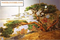 Gạch tranh 3D Cây bồ đề mạ vàng