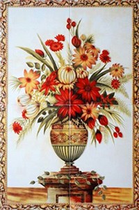Gạch tranh 3D Hoa đồng tiền