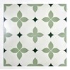 Gạch bông đá mờ giả cổ 30x30 trắng xanh rêu