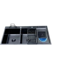 Chậu rửa chén Inox 2 ngăn lớn Nano 10048