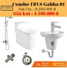 Combo bộ nhà tắm giá rẻ Gabba 01