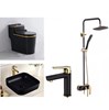 Combo thiết bị vệ sinh giá rẻ màu đen