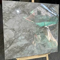 Đá đồng chất khắc kim Trung Quốc 80x80 ghi xám nhũ vàng