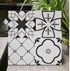 Gạch bông đá mờ giả cổ 30x30 họa tiết đen trắng