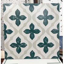 Gạch bông đá mờ giả cổ 30x30 xanh đậm