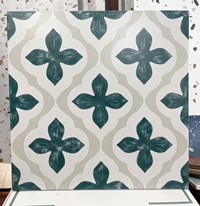 Gạch bông đá mờ giả cổ 30x30 xanh đậm