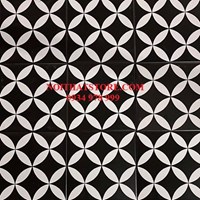 Gạch bông giả cổ 20x20 đen trắng