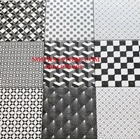Gạch bông giả cổ 20x20 mẫu đen trắng đẹp