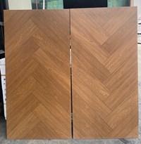 Gạch giả gỗ Trung Quốc 60x120 xương cá nâu đỏ mờ
