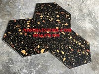 Gạch lục giác đen vân đá đa màu
