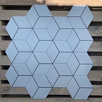 Gạch lục giác đẹp giá rẻ trắng kẻ chỉ đen 20x23