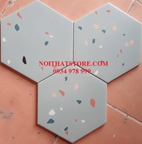 Gạch lục giác ghi vân đá đa màu