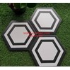 Gạch lục giác màu đen trắng