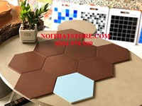 Gạch lục giác màu nâu đất