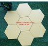 Gạch lục giác màu vàng sọc trắng
