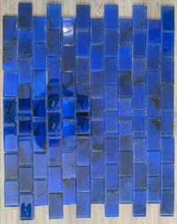 Gạch mosaic gạch thẻ xanh vân đá