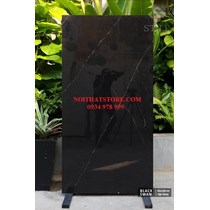 Gạch ốp lát Ấn Độ 80x160 đen vân đá trắng