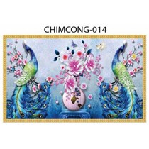Gạch tranh 3D chim công 014