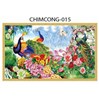 Gạch tranh 3D chim công 015