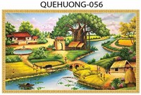 Gạch tranh 3D phong cảnh quê hương 056