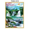 Gạch tranh 3D phong thủy thác nước 019
