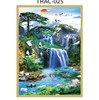 Gạch tranh 3D phong thủy thác nước 025