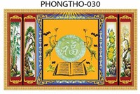 Gạch tranh 3D treo phòng thờ 030