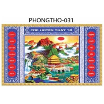 Gạch tranh 3D treo phòng thờ 031