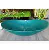 Lavabo đặt bàn hình Oval màu xanh dương