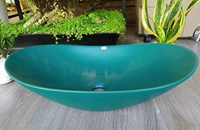 Lavabo đặt bàn hình Oval màu xanh dương